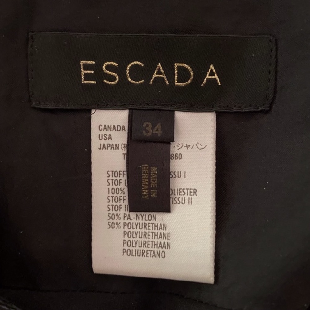 Y2K Escada Pleated Skirt with Faux Leather 34 - Picture 6 of 10